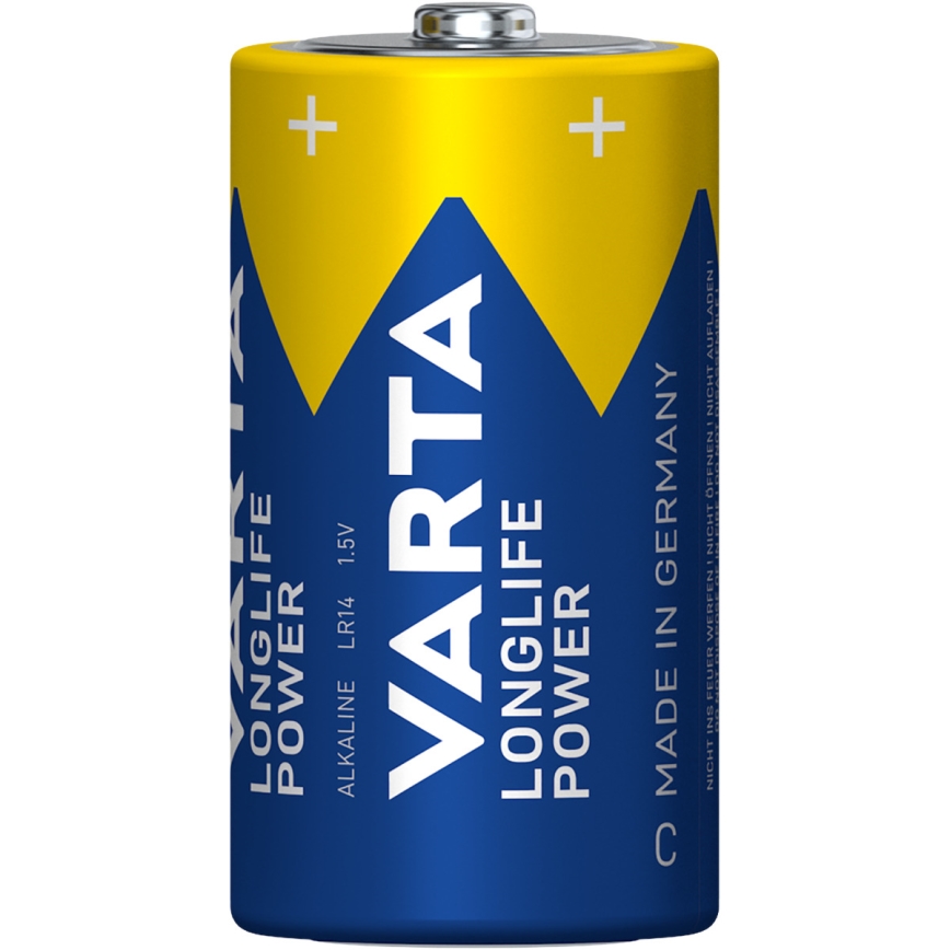 Varta 4914121422 - 2 kpl Alkaliparistoja LONGLIFE POWER LR14/C 1,5V