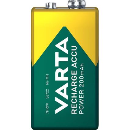 Varta 56722101401 - 1 kpl Ladattava akku ACCU Ni-MH, 200 mAh, 9 V