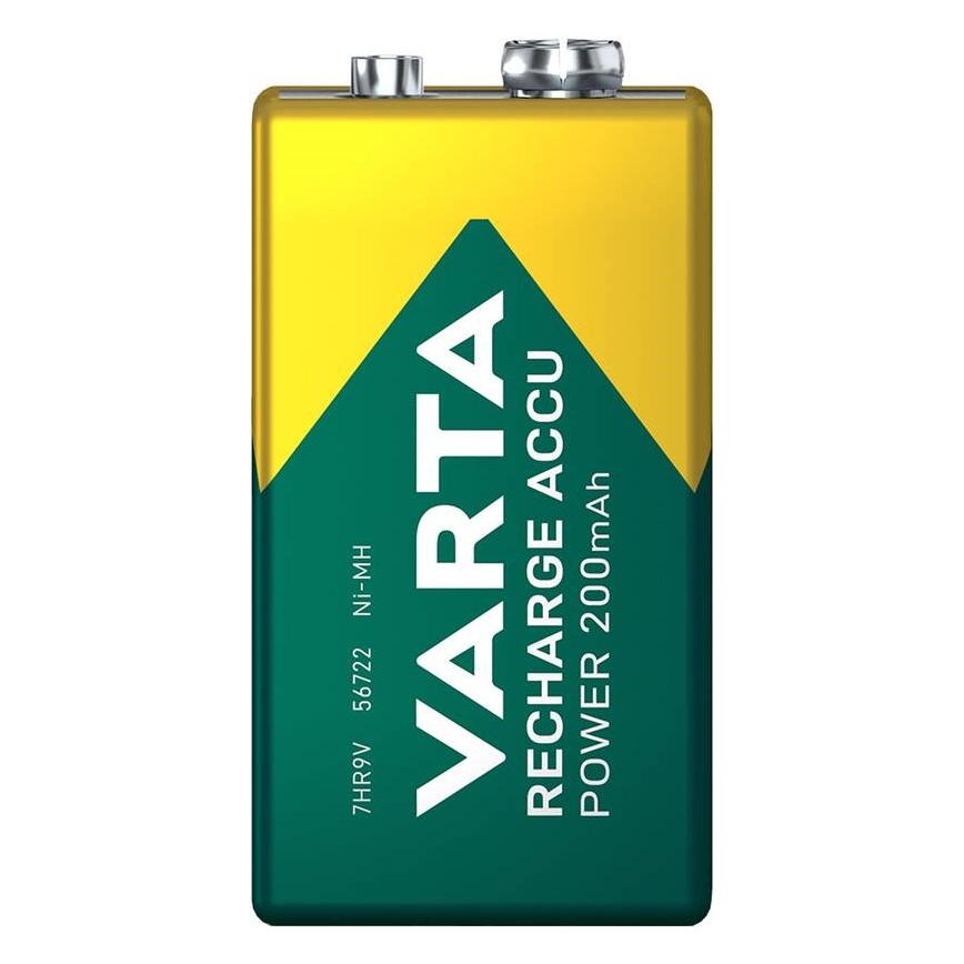 Varta 56722101401 - 1 kpl Ladattava akku ACCU Ni-MH, 200 mAh, 9 V