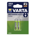 Varta 56733 - 2 kpl Uudelleenladattava akku SOLAR ACCU AAA NiMH/550mAh/1,2V