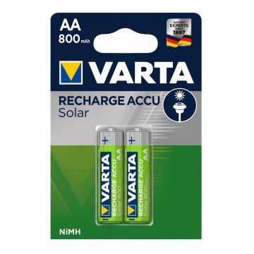 Varta 56736 - 2 kpl Ladattavat paristot SOLAR ACCU AA NiMH/800mAh/1,2V