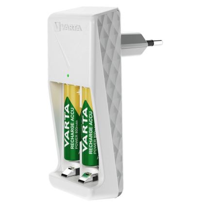 Varta 57656201421 - Paristolaturi 2x AA/AAA, 800 mAh, 230 V