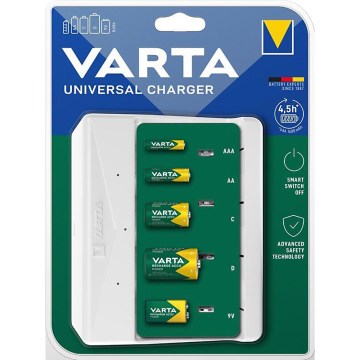 Varta 57658101401 - Paristojen laturi AA/AAA/C/D/5V