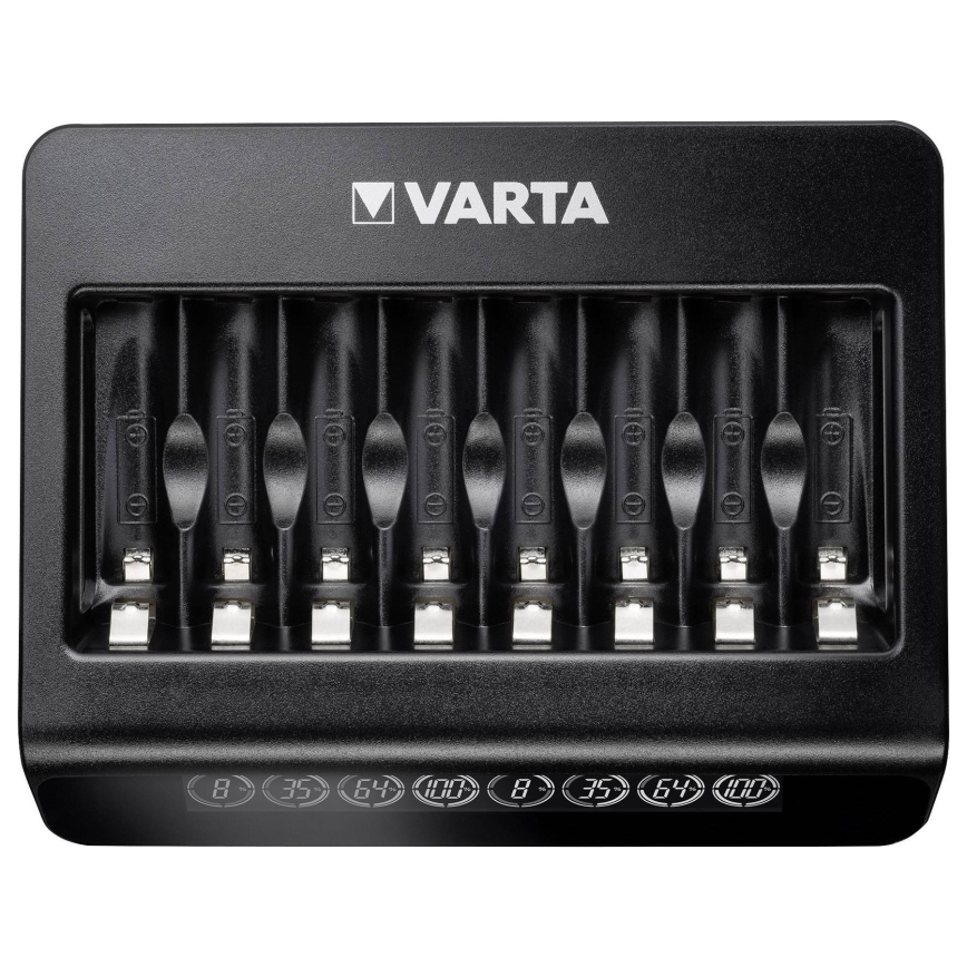 Varta 57681 - LCD-älylaturi 8xAA / AAA, lataus 2h
