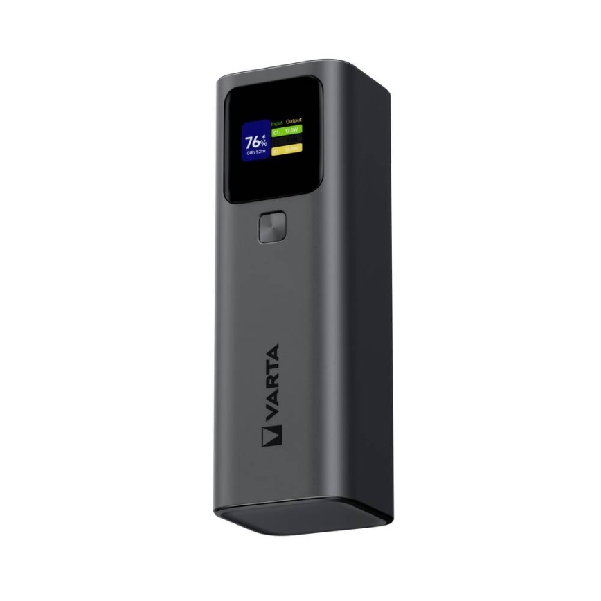 Varta 57984101111 - Powerbank LED-näytöllä, Power Delivery 27 000 mAh / 140 W / 3,7 V