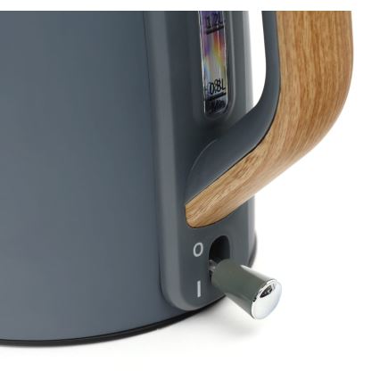 Vedenkeitin 1,7 l 2400W/230V ruostumaton teräs/harmaa