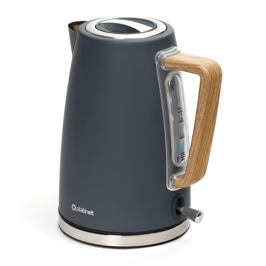 Vedenkeitin 1,7 l 2400W/230V ruostumaton teräs/harmaa