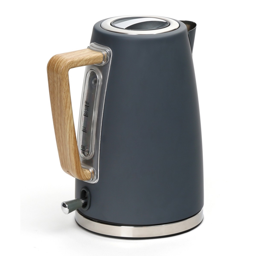 Vedenkeitin 1,7 l 2400W/230V ruostumaton teräs/harmaa