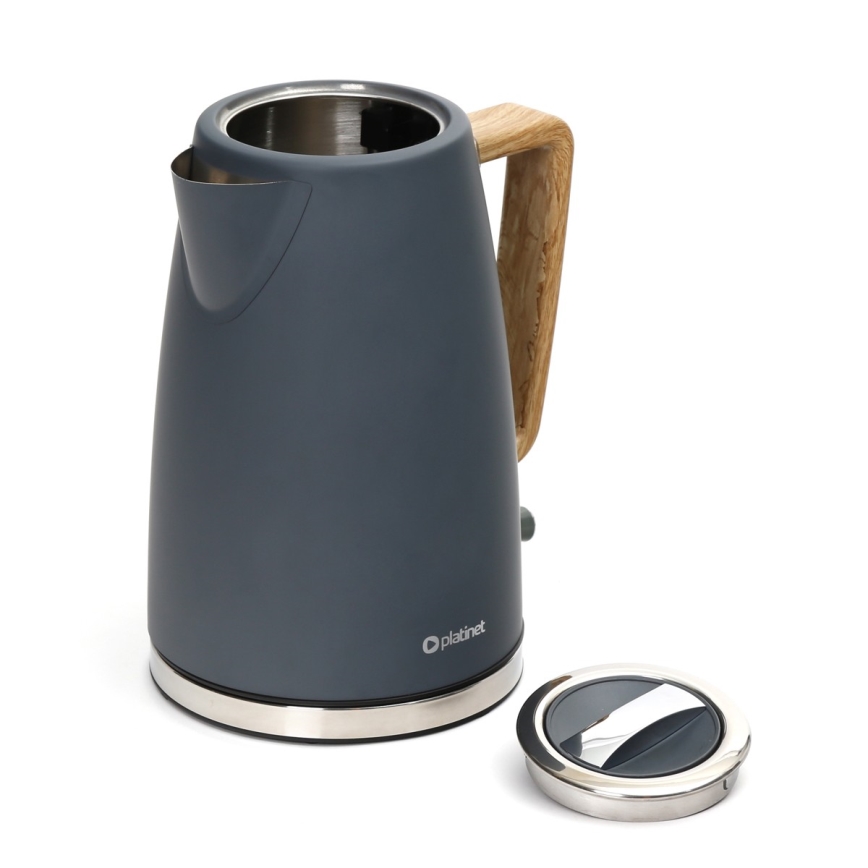 Vedenkeitin 1,7 l 2400W/230V ruostumaton teräs/harmaa