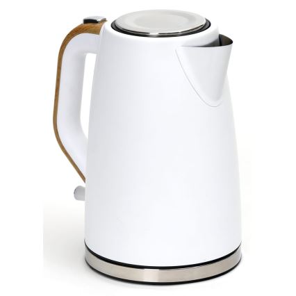 Vedenkeitin 1,7 l 2400W/230V ruostumaton teräs/valkoinen