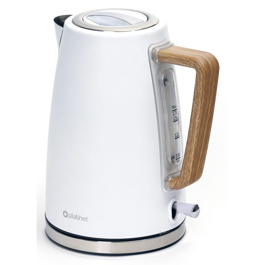 Vedenkeitin 1,7 l 2400W/230V ruostumaton teräs/valkoinen