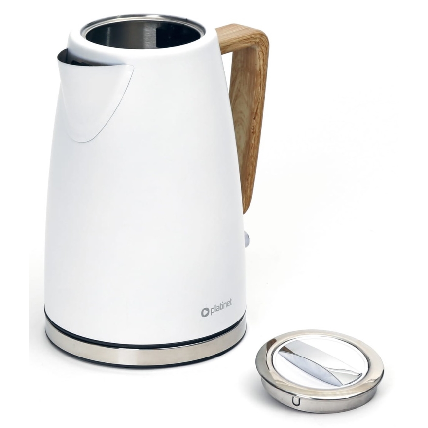 Vedenkeitin 1,7 l 2400W/230V ruostumaton teräs/valkoinen