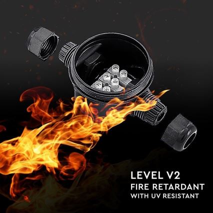 Vedenonpitävä liitäntäliitin IP66 musta