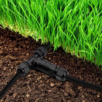 Vedenon kestävä liitäntäliitin IP68 musta