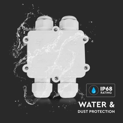 Vedenpitävä kytkentärasia IP68 valkoinen