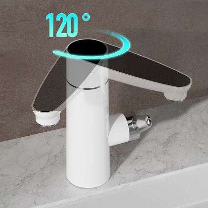 Vedenvesivaraaja LED-näytöllä 3000W/230V IPX4 valkoinen