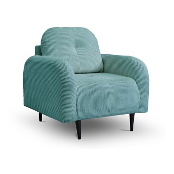 Verhoiltu nojatuoli CLOUDY, turkoosi