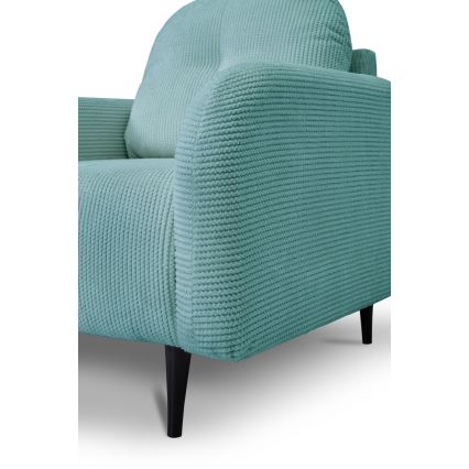 Verhoiltu nojatuoli CLOUDY, turkoosi