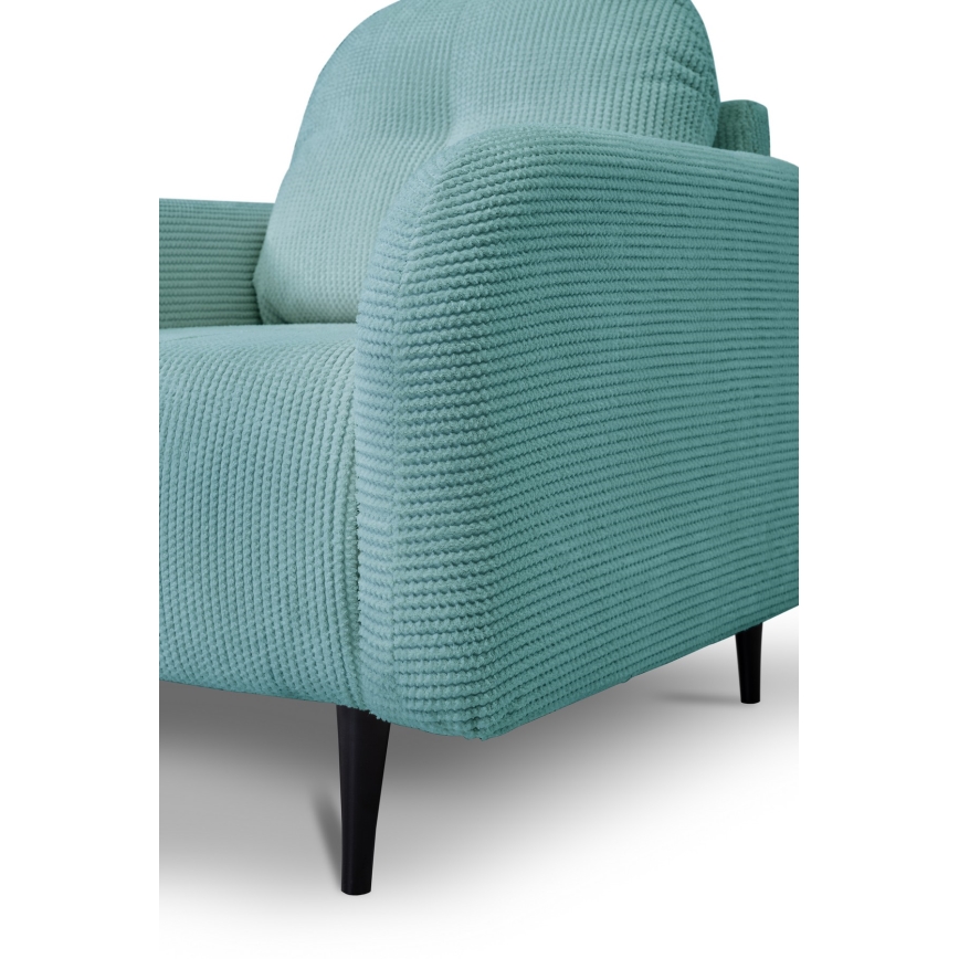 Verhoiltu nojatuoli CLOUDY, turkoosi