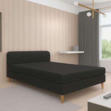 Verhoiltu päivävuode BRISBANE 110x200 cm musta