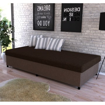 Verhoiltu päivävuode CORY 80x200 säilytystilalla, ruskea