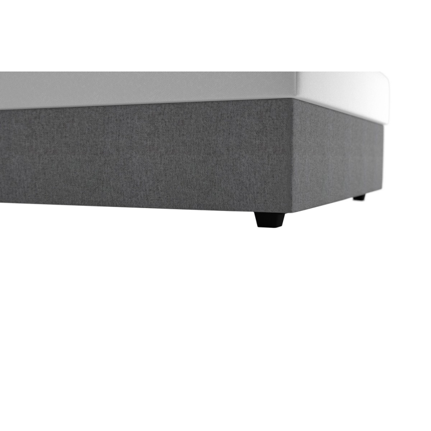 Verhoiltu sänky DARIA 120x200 cm, säilytystilalla ja patjalla, harmaa