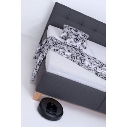 Verhoiltu sänky MARIA 180x200 cm, patja ja säilytystila, harmaa