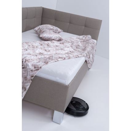 Verhoiltu sänky MARIA PETITE 120x200 cm säilytystilalla ilman patjaa, taupe