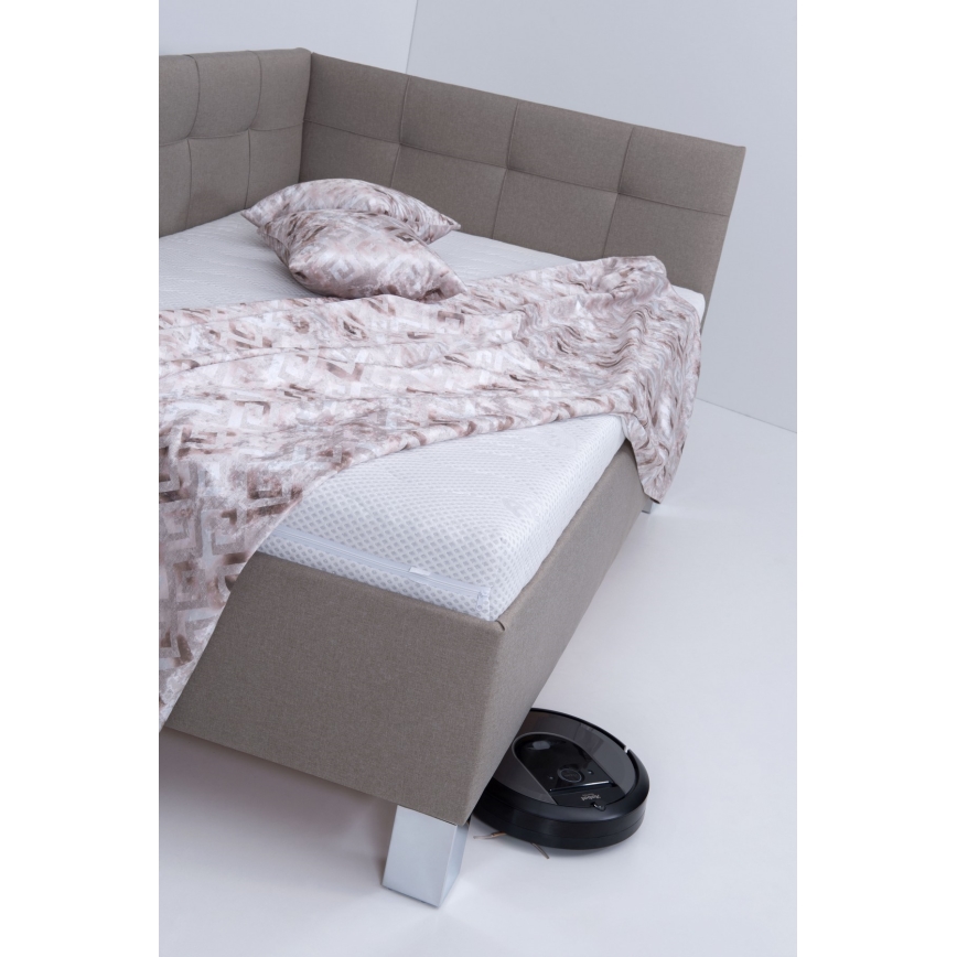 Verhoiltu sänky MARIA PETITE 120x200 cm säilytystilalla ilman patjaa, taupe