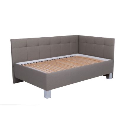 Verhoiltu sänky MARIA PETITE 120x200 cm säilytystilalla ilman patjaa, taupe