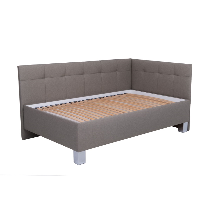 Verhoiltu sänky MARIA PETITE 120x200 cm säilytystilalla ilman patjaa, taupe