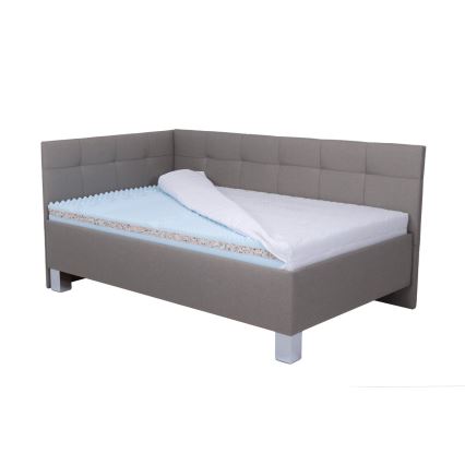 Verhoiltu sänky MARIA PETITE 120x200 cm säilytystilalla ilman patjaa, taupe