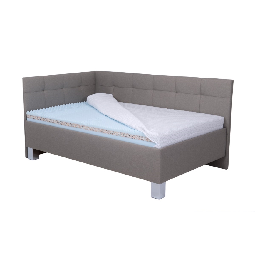 Verhoiltu sänky MARIA PETITE 120x200 cm säilytystilalla ilman patjaa, taupe