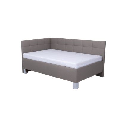 Verhoiltu sänky MARIA PETITE 120x200 cm säilytystilalla ilman patjaa, taupe