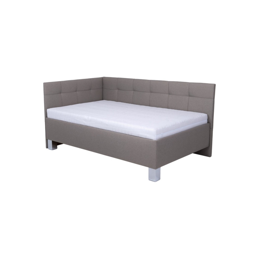 Verhoiltu sänky MARIA PETITE 120x200 cm säilytystilalla ilman patjaa, taupe