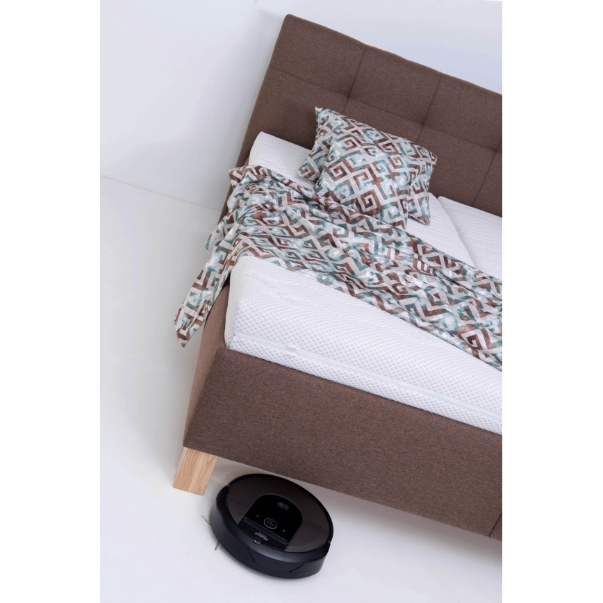 Verhoiltu sänky MARIA, säilytystilalla, ilman patjaa, 180 x 200 cm, ruskea