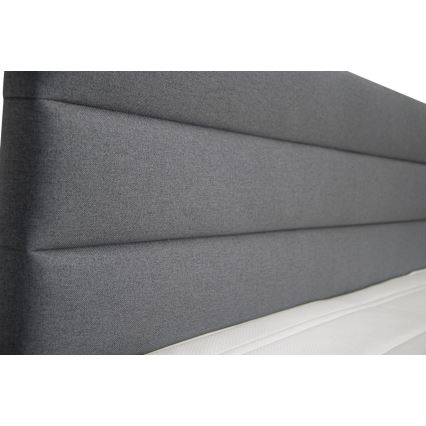 Verhoiltu sänky säilytystilalla, patjoilla ja topperilla NEW BOLERO 160x200 cm harmaa