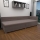 Verhoiltu sänky universaalilla päädyllä ja säilytystilalla AMSTERDAM 90x200 cm beige