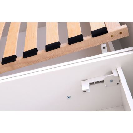 Verhoiltu sänky VIOLET 180x200 cm, patjalla ja säilytystilalla, tummanharmaa