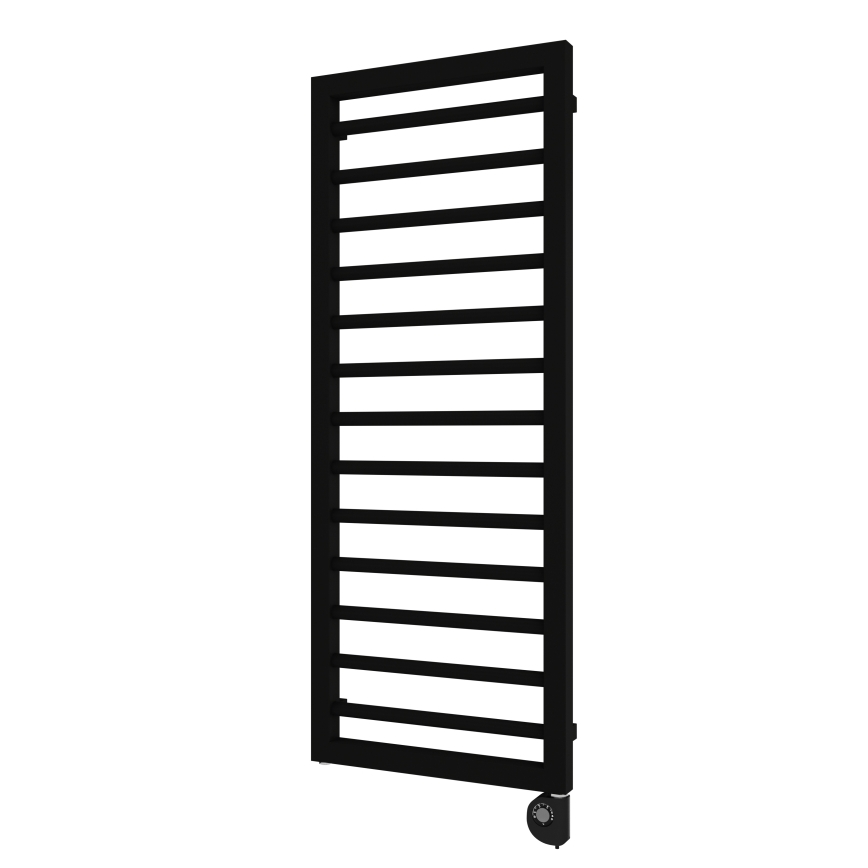 Vertaduro - ADEL kylpyhuonepatteri termostaatilla, 600 W, 128 x 50 cm, musta