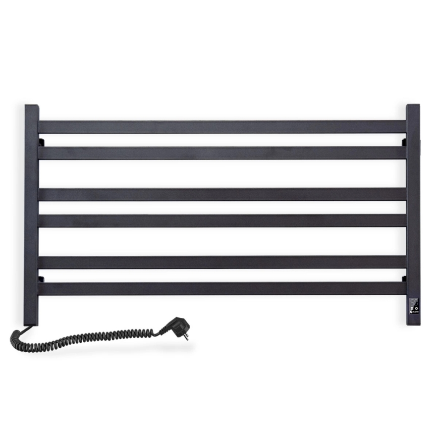Vertaduro - Sähköinen pyyhekuivain termostaatilla AVA 181W/230V 50x90 cm IP44 musta vasen