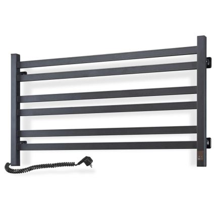 Vertaduro - Sähköinen pyyhekuivain termostaatilla AVA 181W/230V 50x90 cm IP44 musta vasen