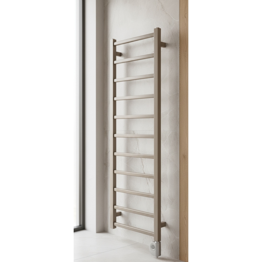 Vertaduro - Kylpyhuoneen pyyhekuivain termostaatilla ZOE 400W 114x40 cm taupe