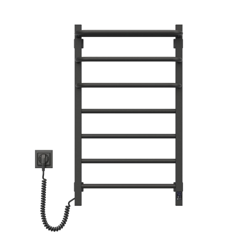 Vertaduro - Sähköinen pyyhekuivain termostaatilla DOR 155W/230V 80x48 cm IP44 musta vasen
