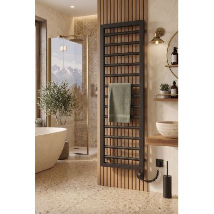 Vertaduro - Kylpyhuonepatteri termostaatilla ADEL 600W 128x50 cm antrasiitti