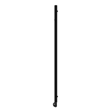 Vertaduro - Kylpyhuonepatteri termostaatilla ERDA 400 W 180 x 5 cm, musta