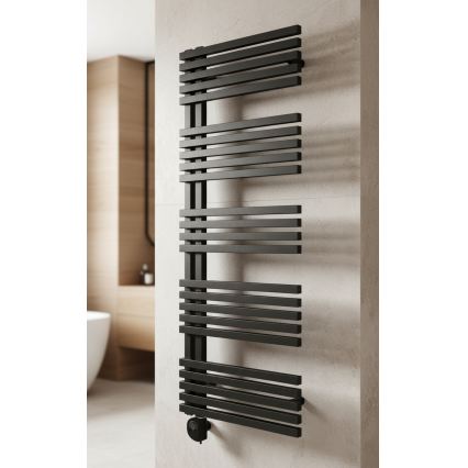 Vertaduro - Kylpyhuonepatteri termostaatilla MICHELLE 600W 129x50 cm antrasiitti