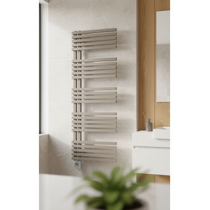 Vertaduro - MICHELLE sähköinen kylpyhuonepatteri termostaatilla 600W 129x50 cm taupe