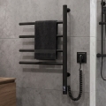 Vertaduro - Sähköinen kääntyvä pyyhekuivain termostaatilla ARA 60W/230V 65x49 cm IP44 musta