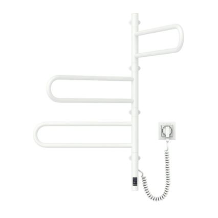 Vertaduro - Sähköinen kääntyvä pyyhekuivain termostaatilla ELA 120W/230V 80x49 cm IP44 valkoinen
